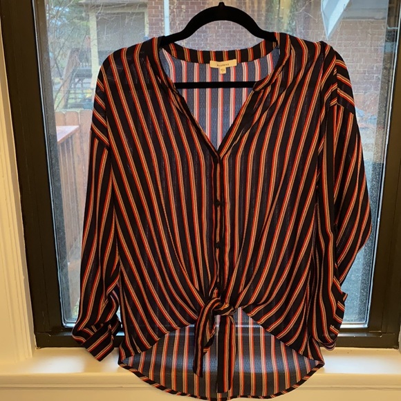 Anthropologie Striped Pleione Blouse - Picture 7 of 8